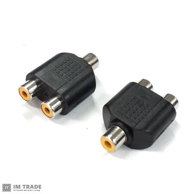 Перехідник 1 RCA (гнездо) /2 шт RCA (гнездо)