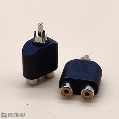 Перехідник 1 RCA( штекер) /2 шт RCA ( гнездо)