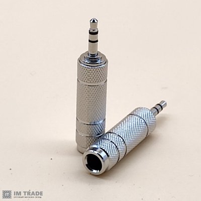 Переходник 3,5 штекер / 6,2 гнездо  металл