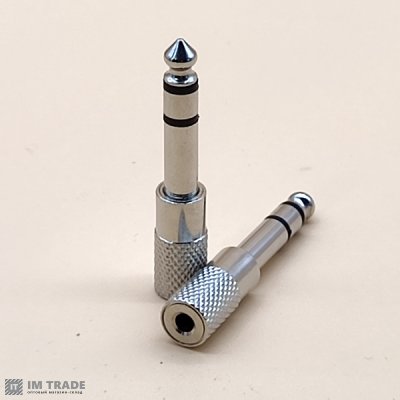 Переходник 6,2 штекер / 3,5 гнездо  металл