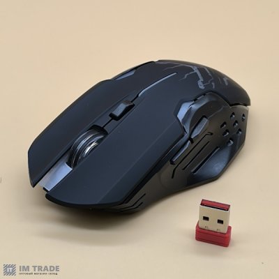 Миша бездротова Ігрова вб.АКУМ Defender Katana GM-511 RGB (3200dpi) чорна 6-кн.