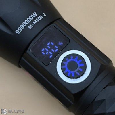 Ліхтар акум BL-M10R-2TG (біле,червоне світло) ZOOM  +LCD,18650  2реж