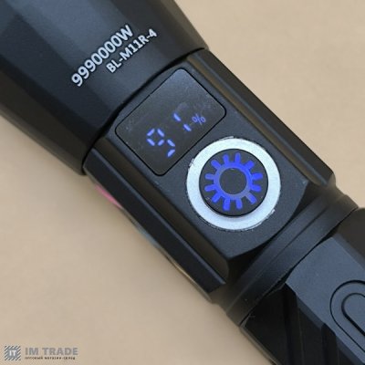 Ліхтар акум BL-M11R-4TG (біле,зелен.,червон.,синє) ZOOM  +LCD,18650 4р.
