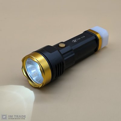 Ліхтар вбуд.акум алюм TH-5158 (LM + 9хSMD)  +P.bank,Solar,microUSB  3реж.