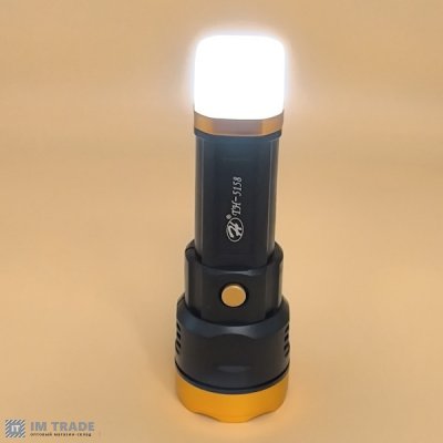Ліхтар вбуд.акум алюм TH-5158 (LM + 9хSMD)  +P.bank,Solar,microUSB  3реж.
