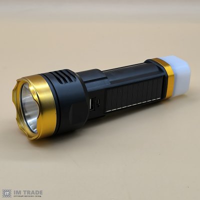 Ліхтар вбуд.акум алюм TH-5158 (LM + 9хSMD)  +P.bank,Solar,microUSB  3реж.
