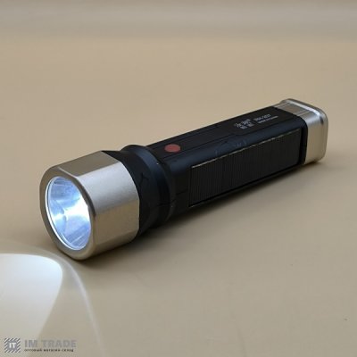 Ліхтар вбуд.акум алюм RH-207 (LM + COB)  +P.bank,Solar,microUSB  5реж.