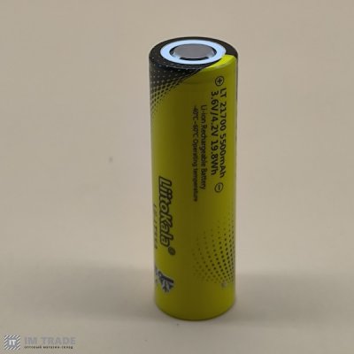 Акумулятор 21700 LiitoKala Li-ion 55000mAh 3,7V (Lii-LT55A) LOW-T.-40 струм віддачі до 5,5А