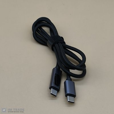 кабель Type-C to Type-C HOCO X112  60W чорний (з дисплеєм)