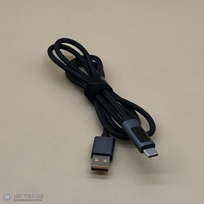 Кабель USB / TYPE-C  1м Hoco X112 (з дисплеєм) 2.4A чорний