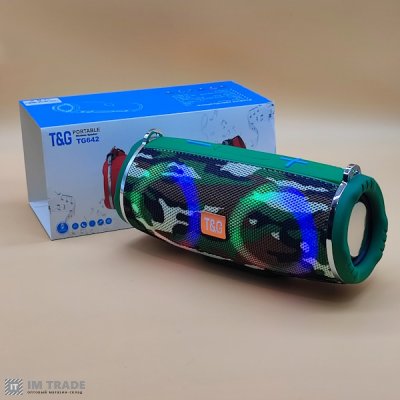 Портативна колонка Bluetooth TG642 з RGB, speakerphone, КАМУФЛЯЖНА