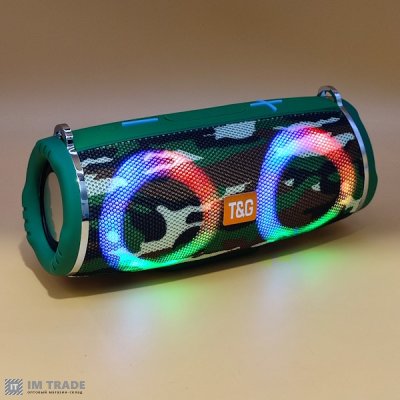 Портативна колонка Bluetooth TG642 з RGB, speakerphone, КАМУФЛЯЖНА