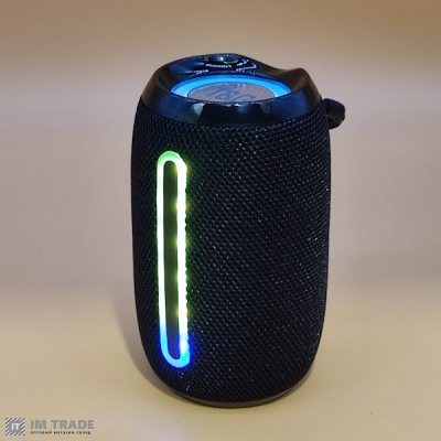 Портативна колонка Bluetooth TG653 з RGB, speakerphone, ЧОРНА