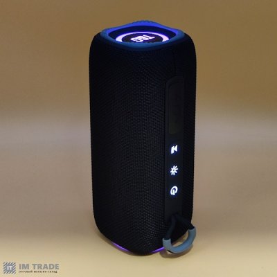 Портативна колонка Bluetooth TG654 з RGB, speakerphone, ЧОРНА