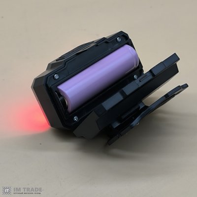 Ліхтар налоб вбуд.акум пласт FA-910 B (COB-біле+черв. світло) +датч.руху,TypeC  6+1реж