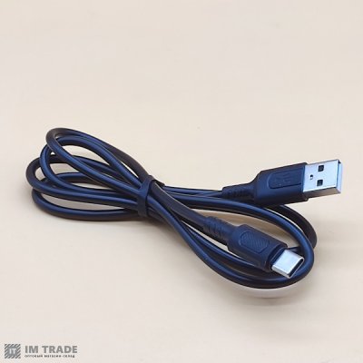 Кабель USB / TYPE-C  1м BOROFONE BX111 Feliz charging 3.0A чорний