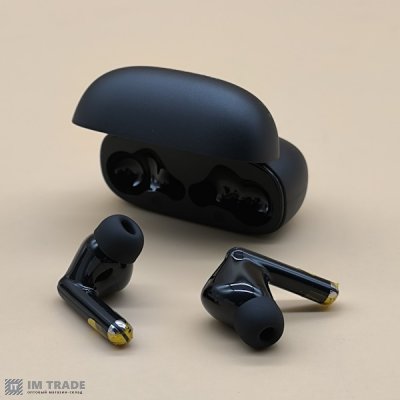 Bluetooth гарнитура BOROFONE FQ10 чорні, вакуумні, сенсорні з кейсом