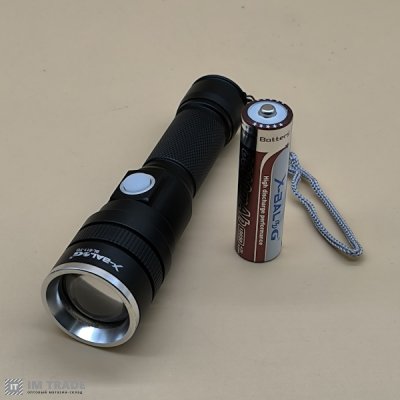 Ліхтар акум BL-611 zoom microUSB, 18650  2 реж.  