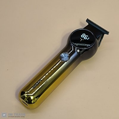 Триммер акумуляторний для бороди VGR V-989 чорний,LCD +3 насадки + реж. турбо