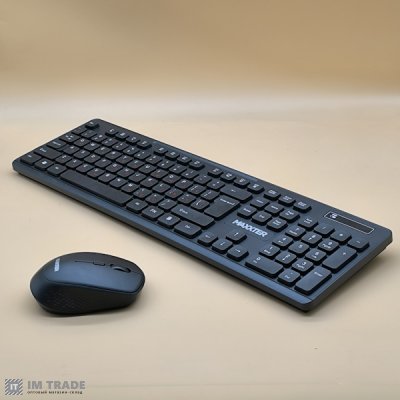 Комплект Maxxter KMS-CM-02-UA (клавіатура+миша) Black, USB