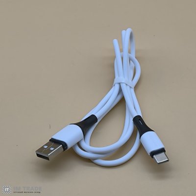 Кабель USB / TYPE-C  1м BOROFONE BX79 3A silicone connectors, білий