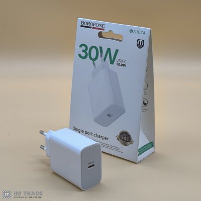 СЗУ BOROFONE BA107A Stellar single port PD30W charger 