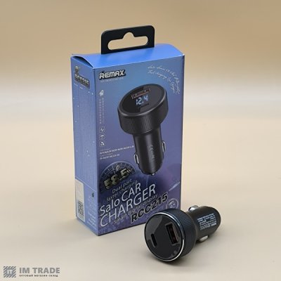 АЗУ авто REMAX Salo Series 58.5W PD+QC 1A+1C  RCC215 чорний