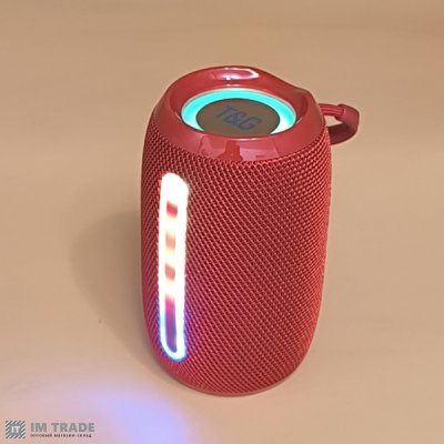 Портативна колонка Bluetooth TG653 з RGB, speakerphone, ЧЕРВОНА