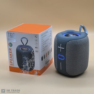 Портативна колонка Bluetooth TG658 з RGB ПІДСВІЧУВАННЯМ Сіра