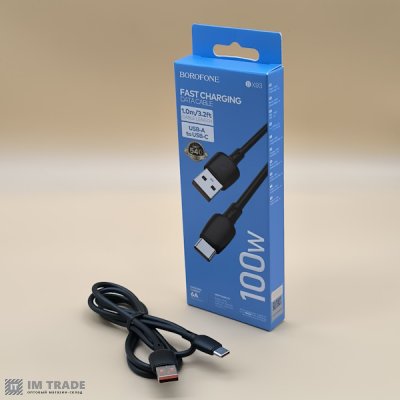 Кабель USB / TYPE-C  1м BOROFONE BX93 Super power 100W black
