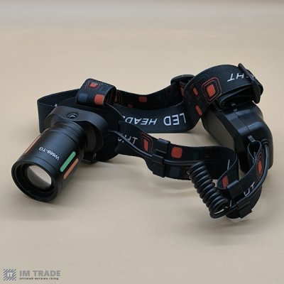 Ліхтар налоб акум W668-TG (PM10-TG) zoom TypeC, 2х18650 3реж