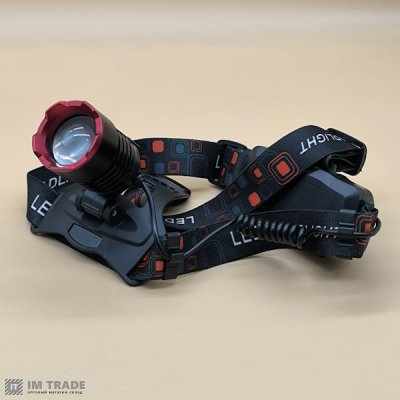 Ліхтар налоб акум W689A-TG (PM10-TG) zoom TypeC, 2х18650 3реж