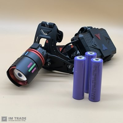 Ліхтар налоб акум CT012-3Q-TG (PM10) zoom +TypeC,3х18650  3реж
