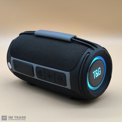 Портативна колонка Bluetooth TG657 з RGB ПІДСВІЧУВАННЯМ,, ЧОРНА