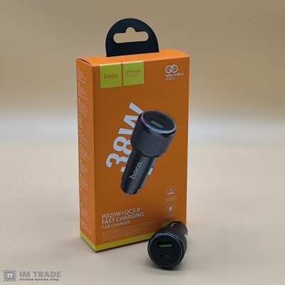АЗУ авто Hoco NZ14A Guerrero 38W /PD20W+QC3.0 /1 USB+1 Type-C