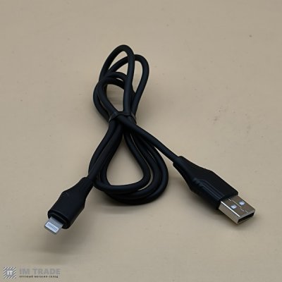 кабель Iphone 5G 1м HOCO X124 silicone чорний