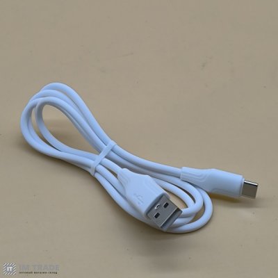 Кабель USB / TYPE-C  1м Hoco X124 silicone білий