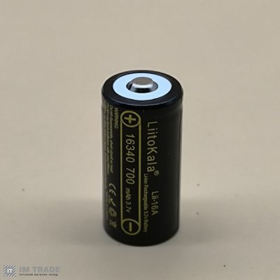 Акумулятор 16340 LiitoKala 700mAh 3,7V (Lii-16A) 