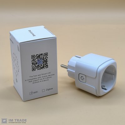 Смарт розетка Wi-Fi 20А з лічильником електроенергії