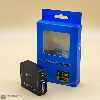 Конвертер HDMI to VGA + AUX переходник