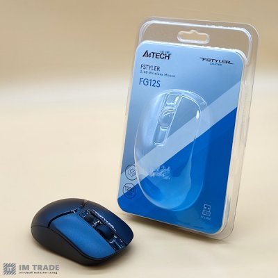 Миша A4Tech Fstyler FG12S Black+Grey безшумна