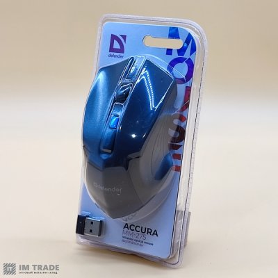 Миша Defender Accura MM-275 блакитна