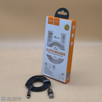 Кабель USB / micro USB 1м HOCO U74 чорний