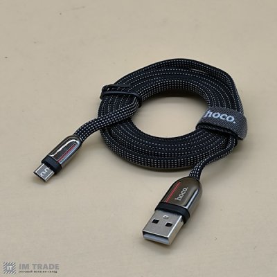 Кабель USB / micro USB 1м HOCO U74 чорний