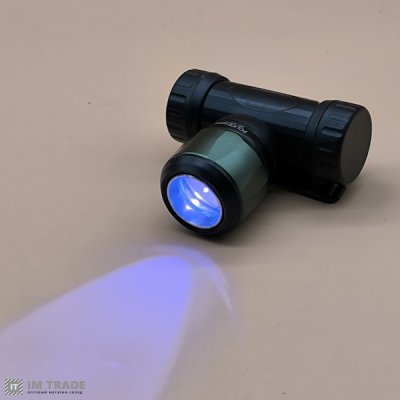 Ліхтар налоб акум BL-6953purple (XPE-ультрафіолет) zoom  ЗП220/12В 3реж