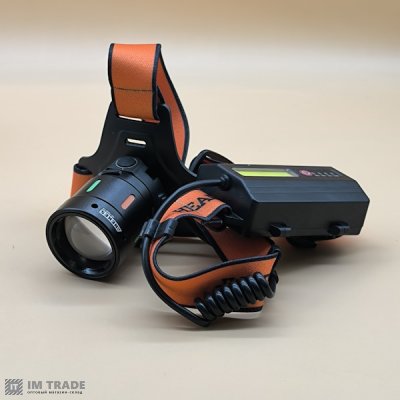 Ліхтар налоб акум BL-T202-TG (PM10-TG+СОВ біл.черв.) zoom +TypeC, 2х18650 1+3реж