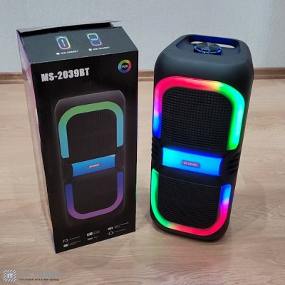 Портативна колонка  с USB+SD+Blutooth MS-2039BT 25 Вт