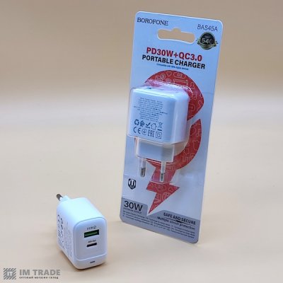 СЗУ BOROFONE BAS45A Potential PD30W+QC3.0