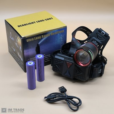 Ліхтар налоб акум CT012-2R-TG (PM10-TG) zoom +TypeC, 2х18650 3реж