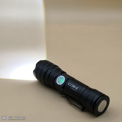 Ліхтар вбуд.акум алюм COBA CB-K42-TG IPX4 zoom  +магніт,Type-C,18650  5реж.